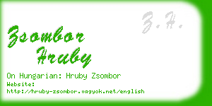 zsombor hruby business card